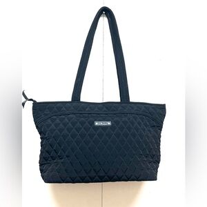 Vera Bradley quilted Signature Black Tote, medium